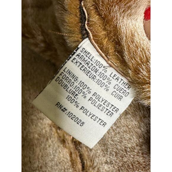 Dona Michi Genuine Suede Leather Bonded Faux Fur Zip Up Jacket Size Small - Picture 4 of 10